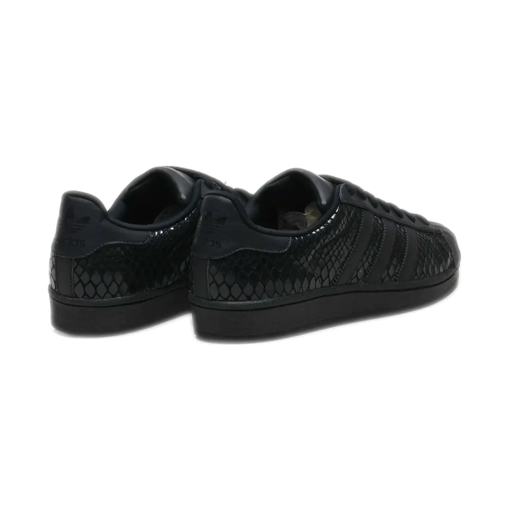 Adidas Superstar Low-Top Sneakers Leather Black Colour For Men