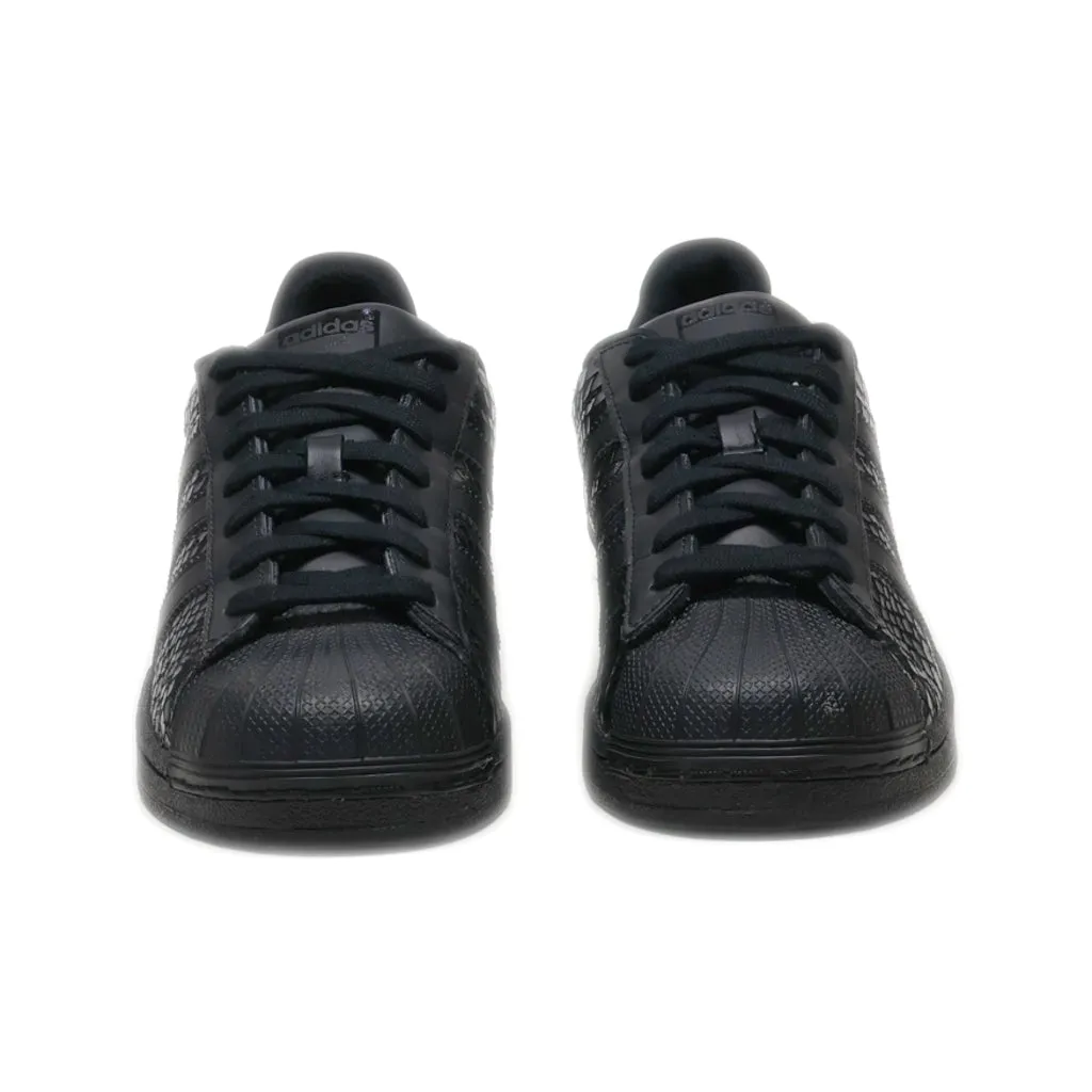 Adidas Superstar Low-Top Sneakers Leather Black Colour For Men