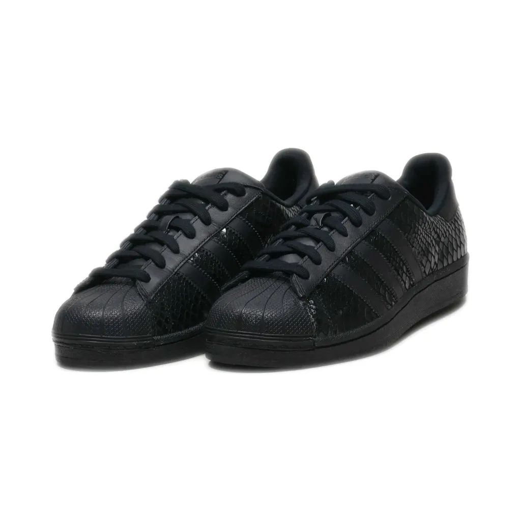 Adidas Superstar Low-Top Sneakers Leather Black Colour For Men