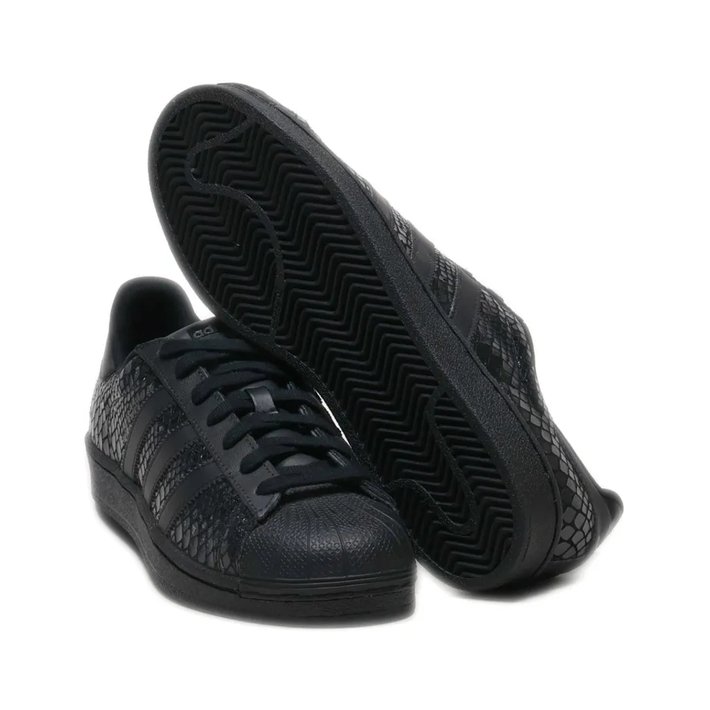 Adidas Superstar Low-Top Sneakers Leather Black Colour For Men