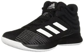 adidas Unisex Pro Spark 2018 Basketball Shoe, Black/White/Grey, 4.5 M US Big Kid