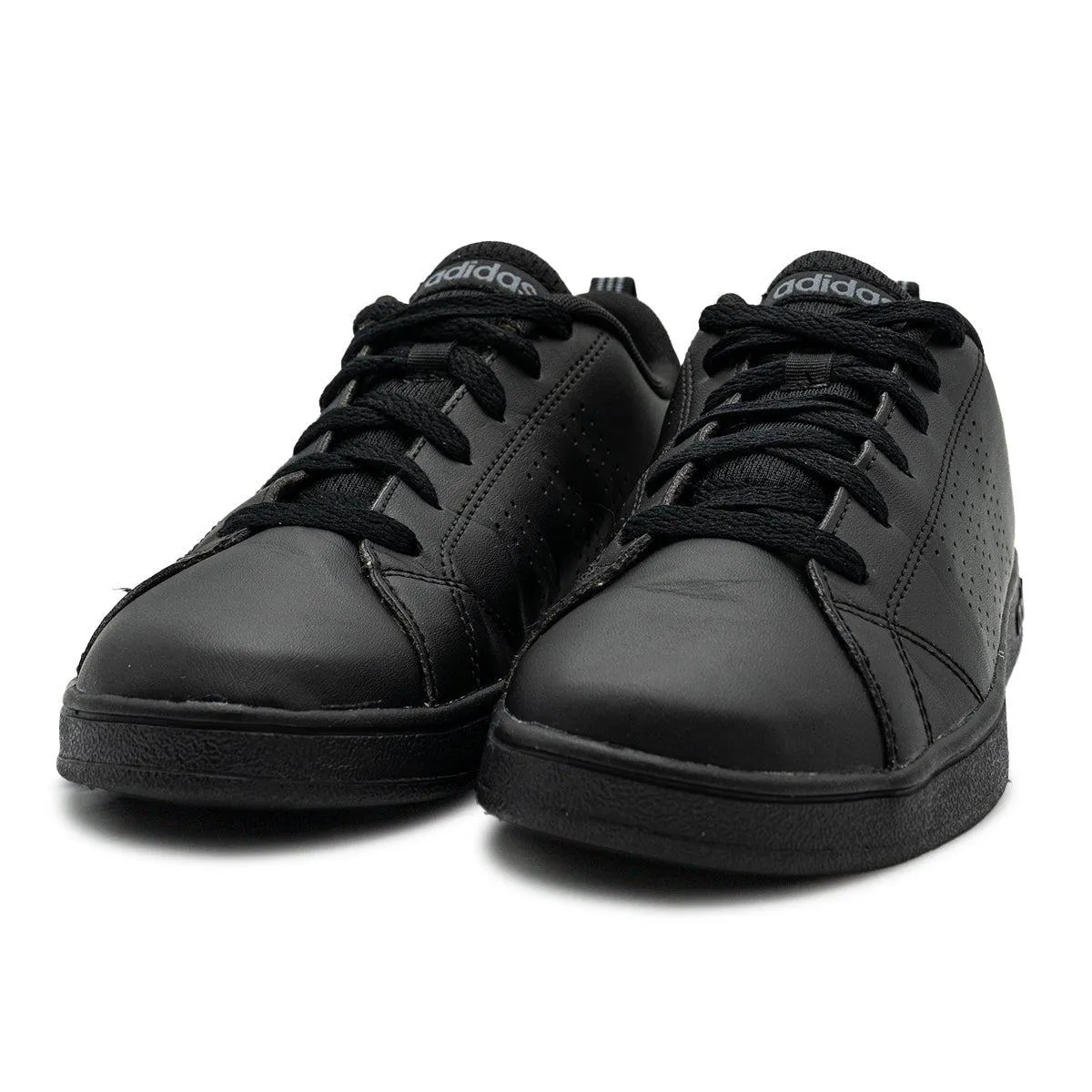 Adidas Vs Advantage Sneakers Leather Black Colour For Kids