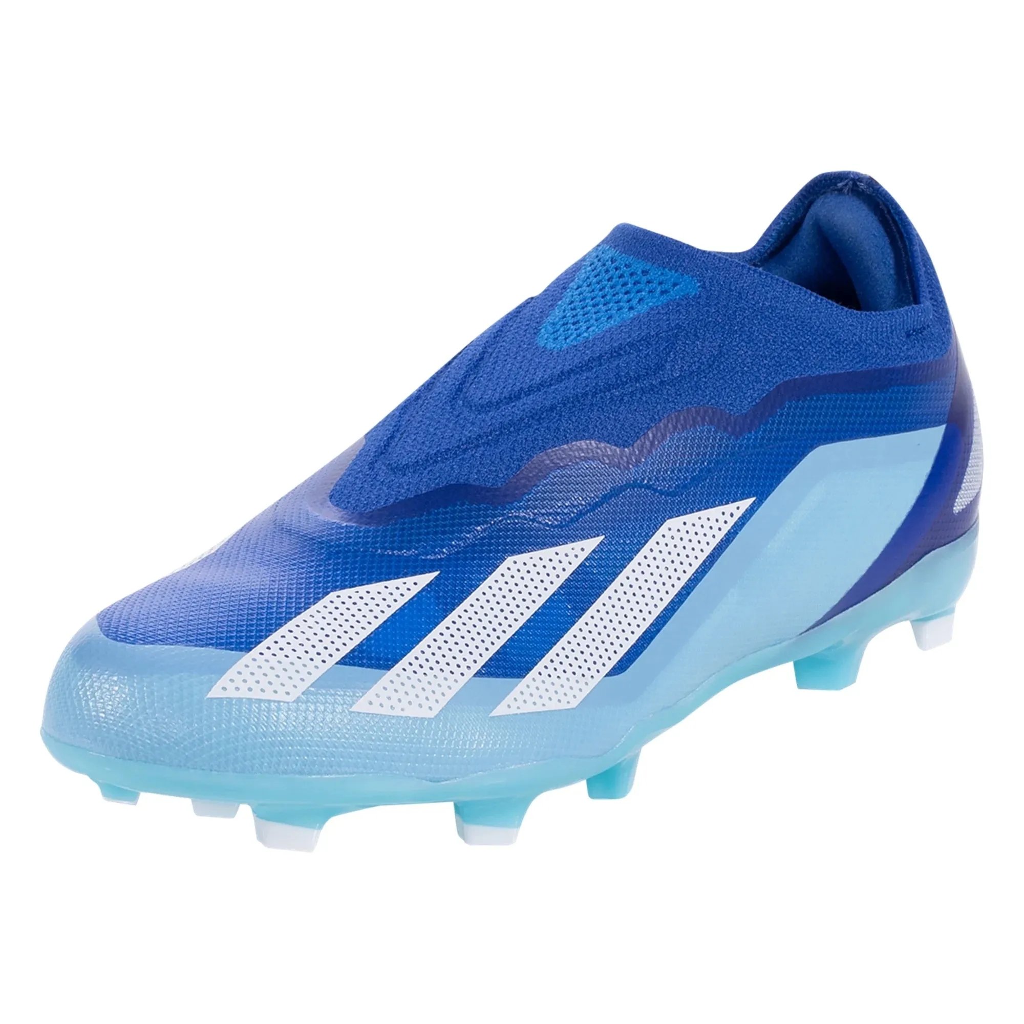 adidas X CrazyFast.1 Laceless FG Junior Firm Ground Soccer Cleat - Bright Royal/White/Solar Red