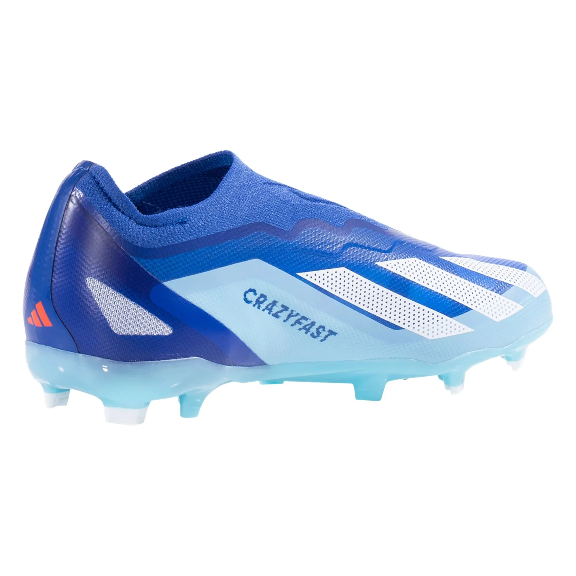 adidas X CrazyFast.1 Laceless FG Junior Firm Ground Soccer Cleat - Bright Royal/White/Solar Red