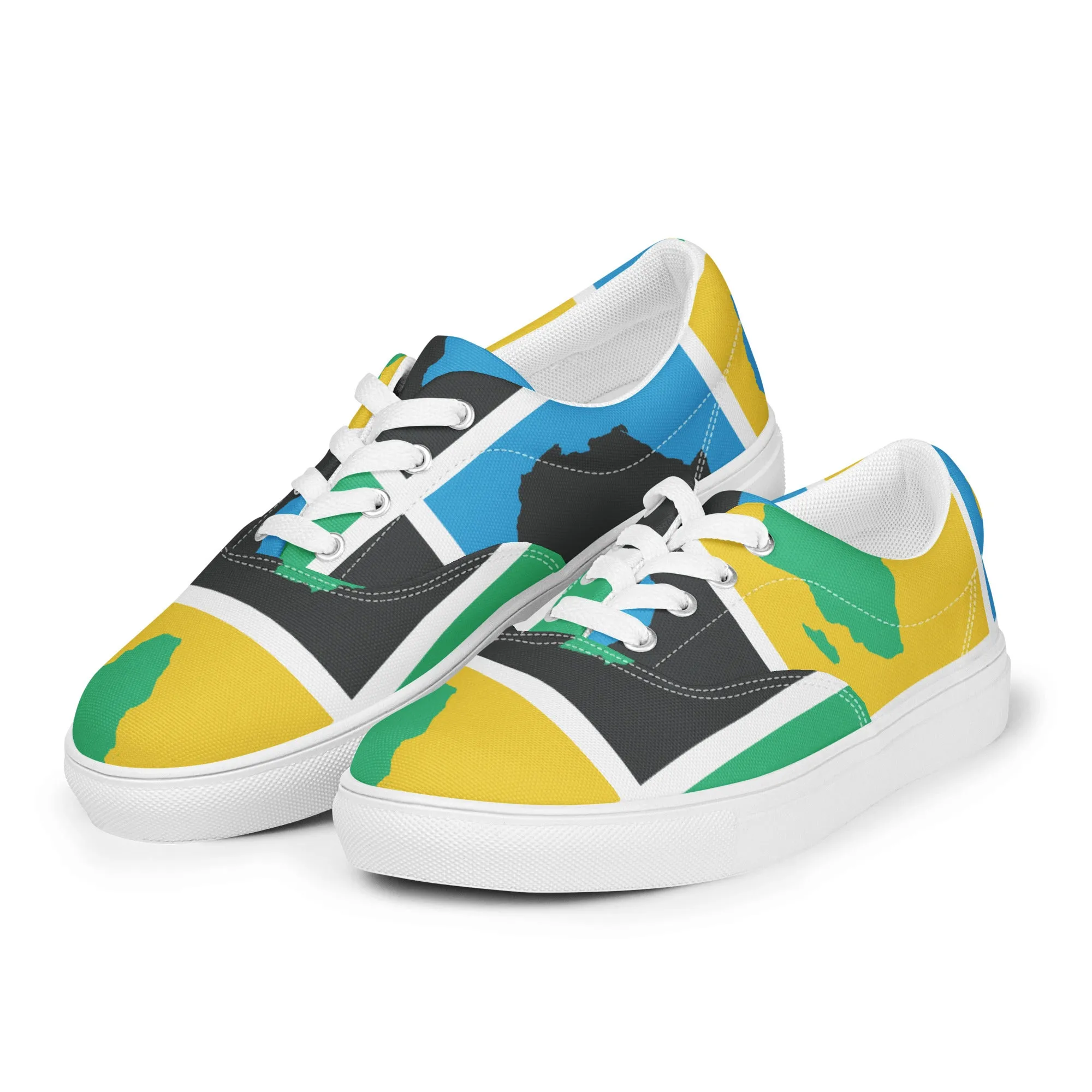 AFRICA WARHOL Men’s Lace-Up Canvas Shoes (Rwanda)