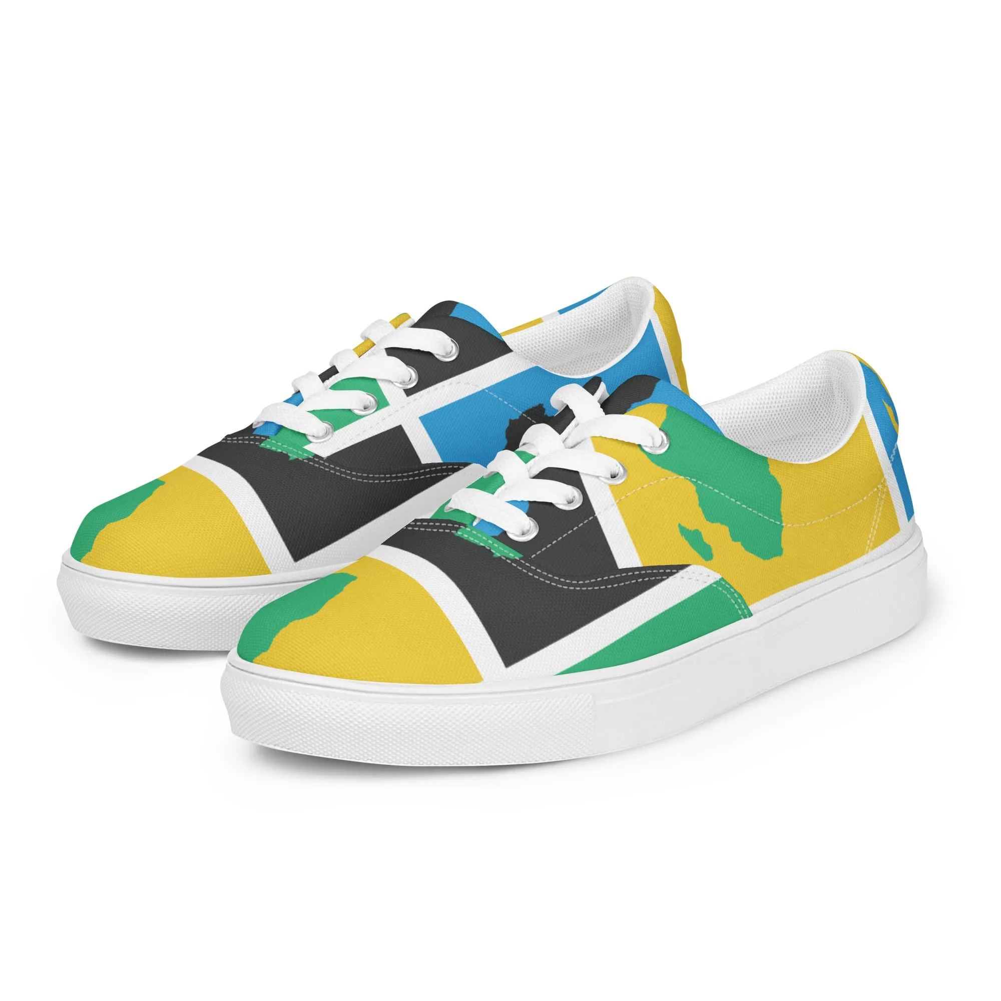 AFRICA WARHOL Men’s Lace-Up Canvas Shoes (Rwanda)