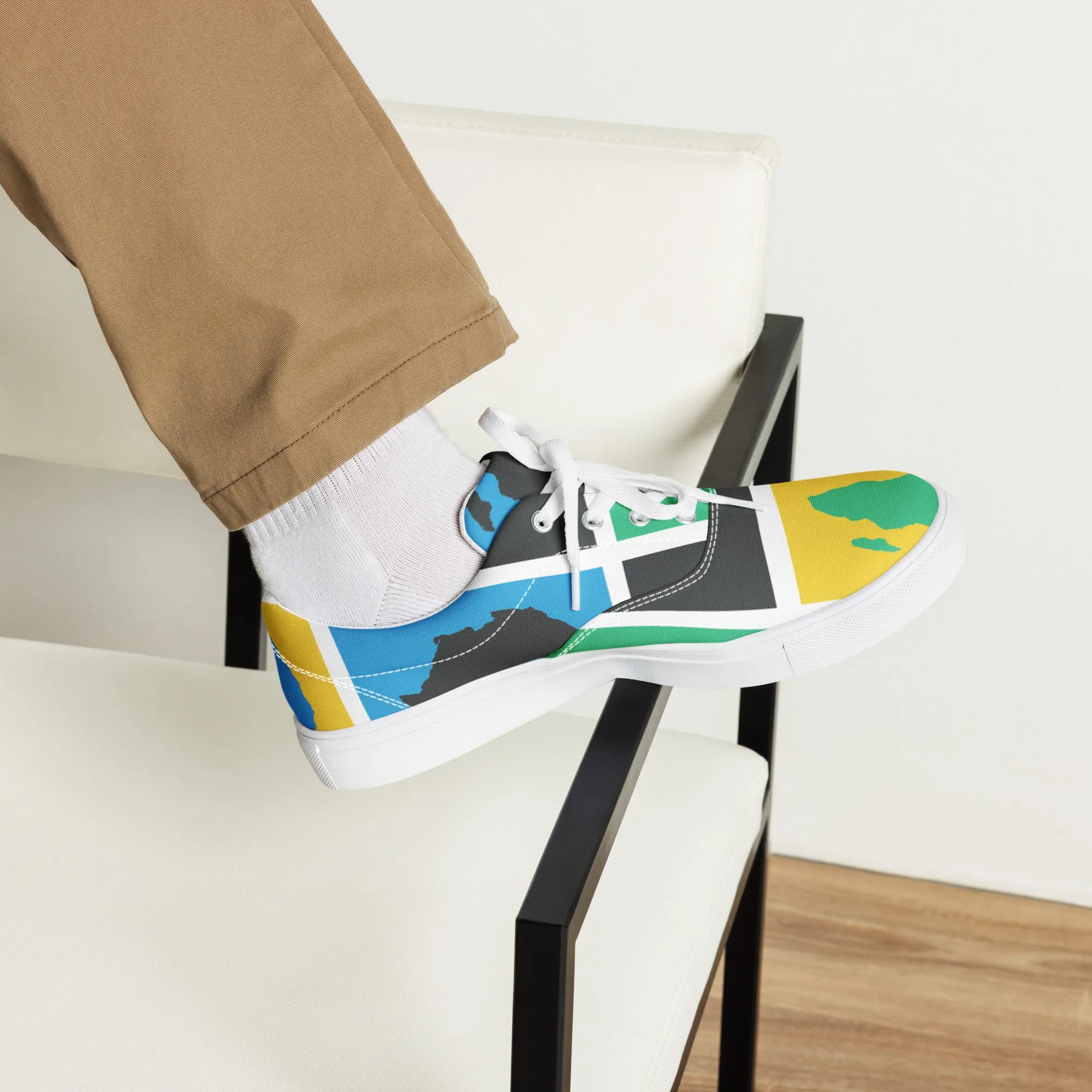 AFRICA WARHOL Men’s Lace-Up Canvas Shoes (Rwanda)