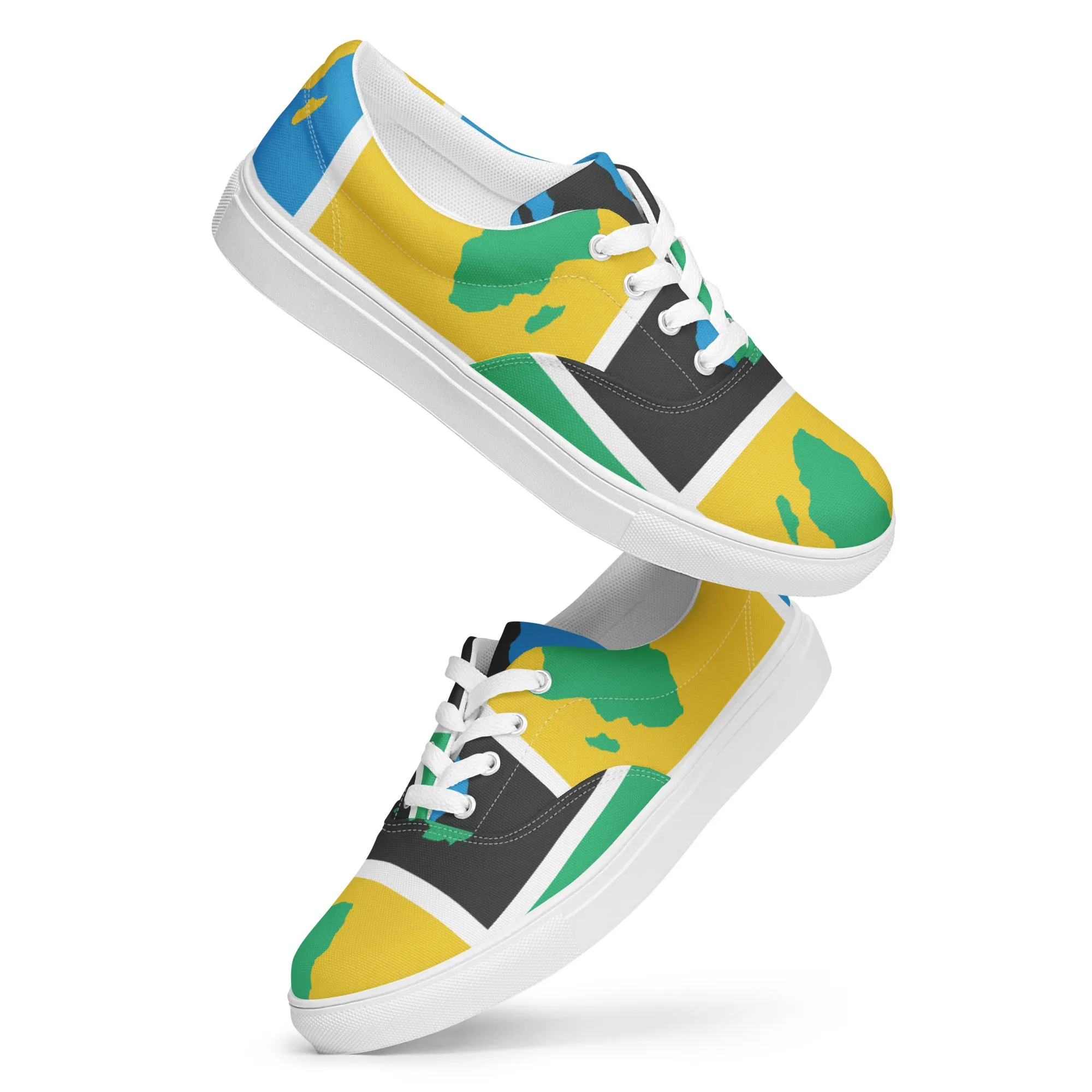 AFRICA WARHOL Men’s Lace-Up Canvas Shoes (Rwanda)