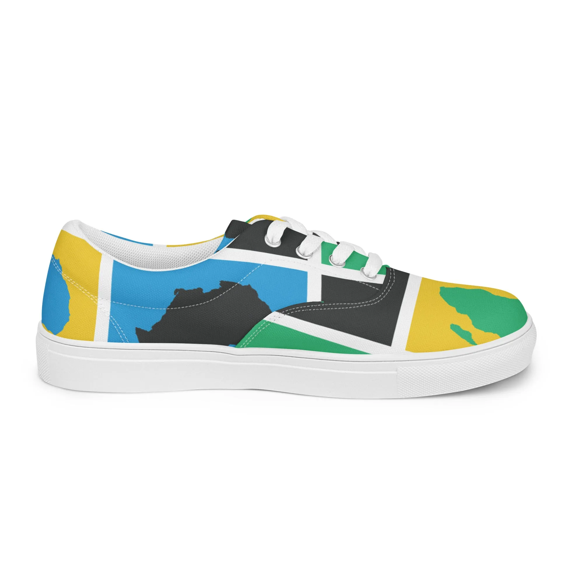 AFRICA WARHOL Men’s Lace-Up Canvas Shoes (Rwanda)