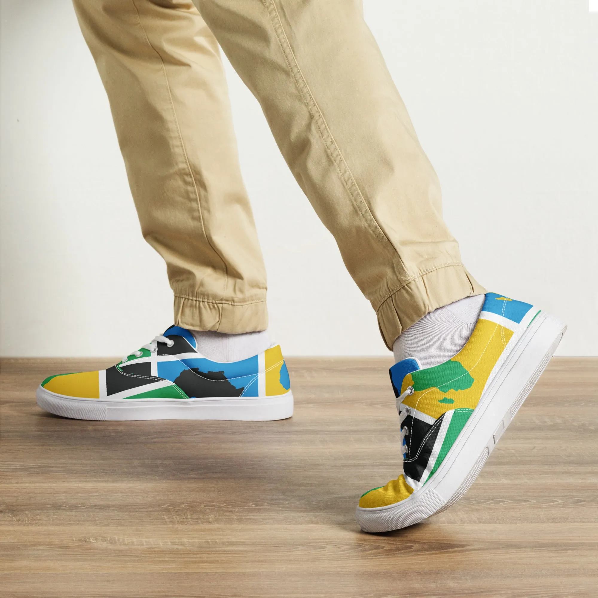 AFRICA WARHOL Men’s Lace-Up Canvas Shoes (Rwanda)