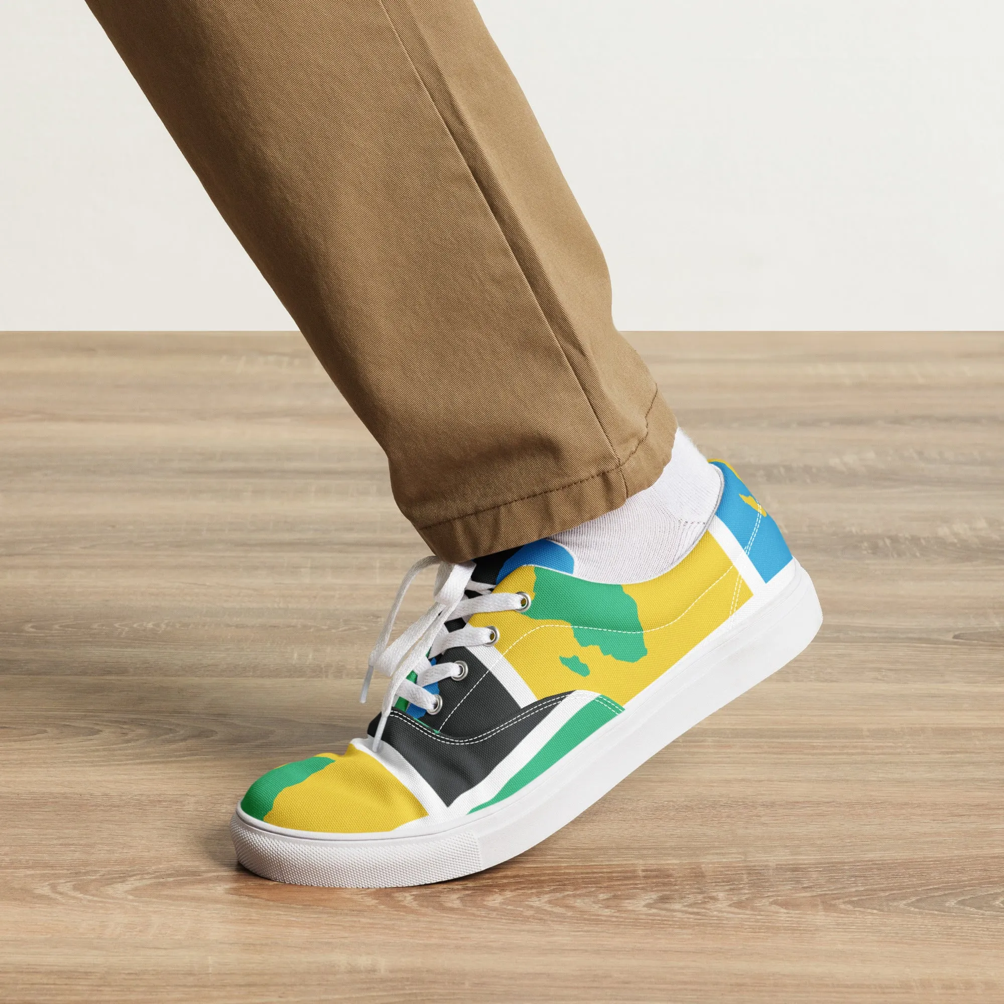 AFRICA WARHOL Men’s Lace-Up Canvas Shoes (Rwanda)