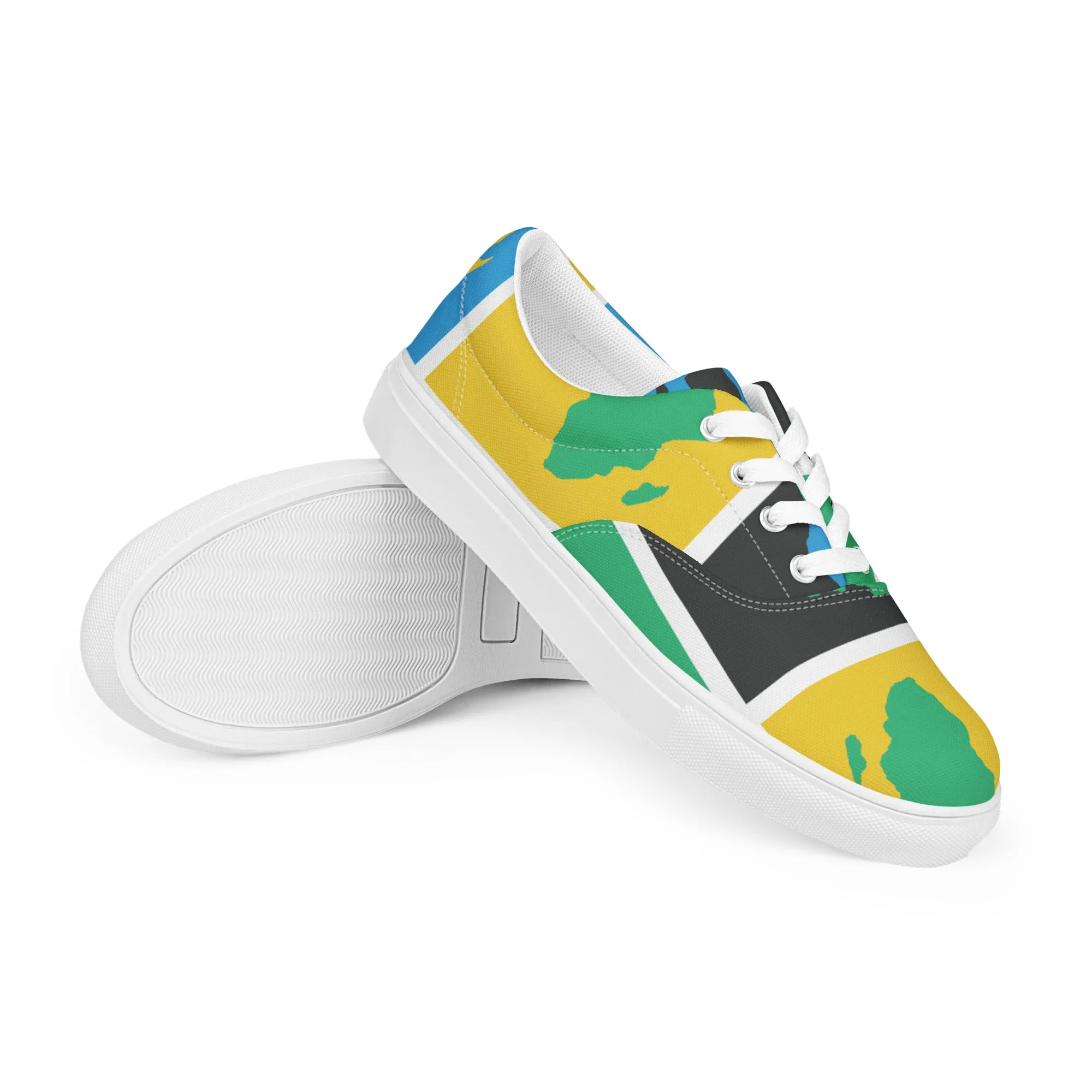 AFRICA WARHOL Men’s Lace-Up Canvas Shoes (Rwanda)