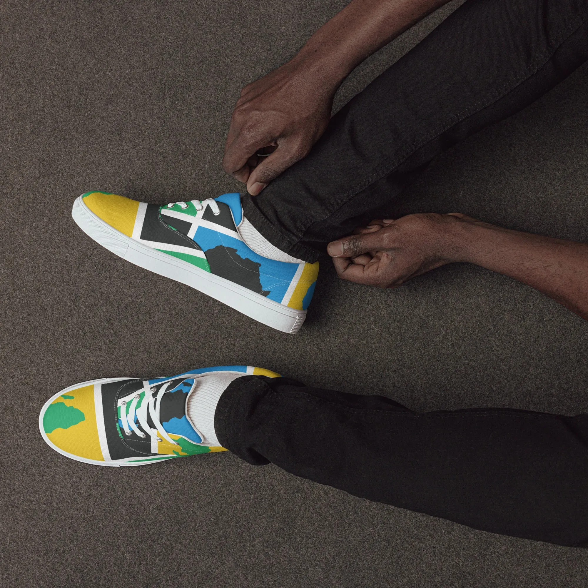 AFRICA WARHOL Men’s Lace-Up Canvas Shoes (Rwanda)