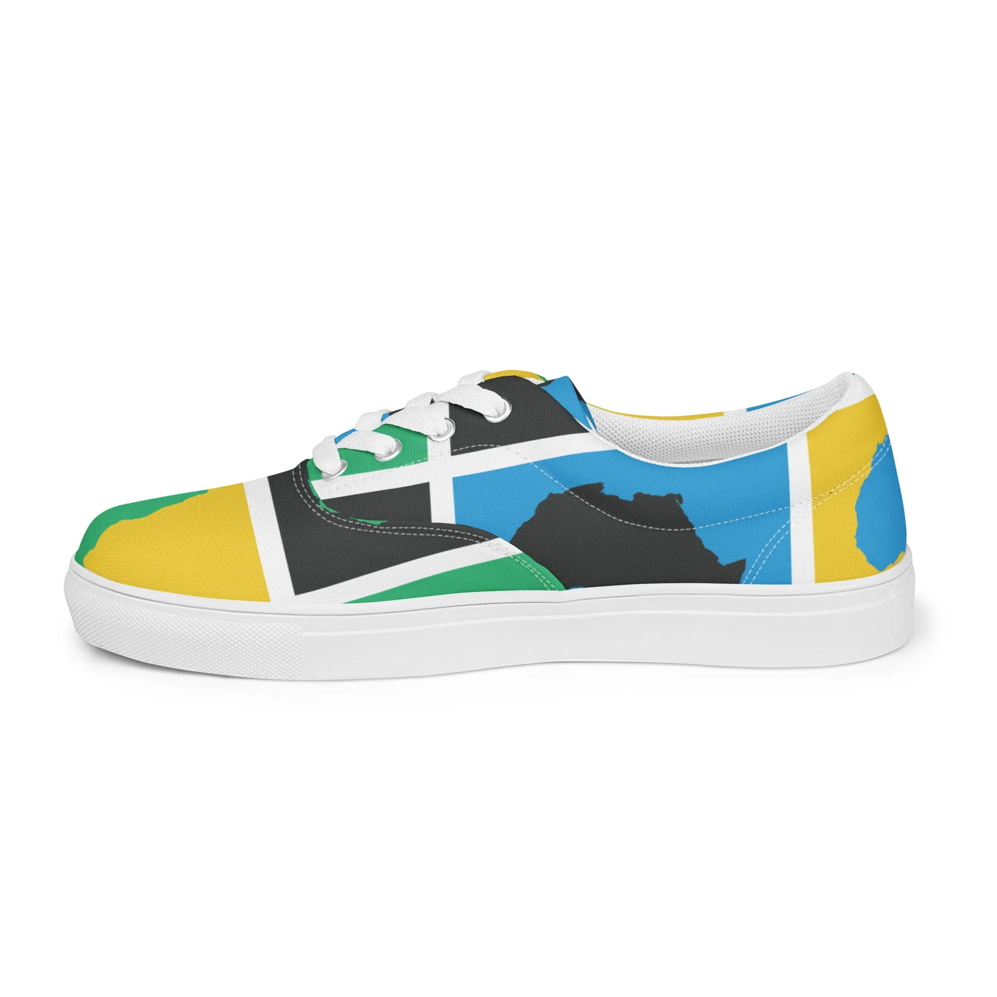 AFRICA WARHOL Men’s Lace-Up Canvas Shoes (Rwanda)