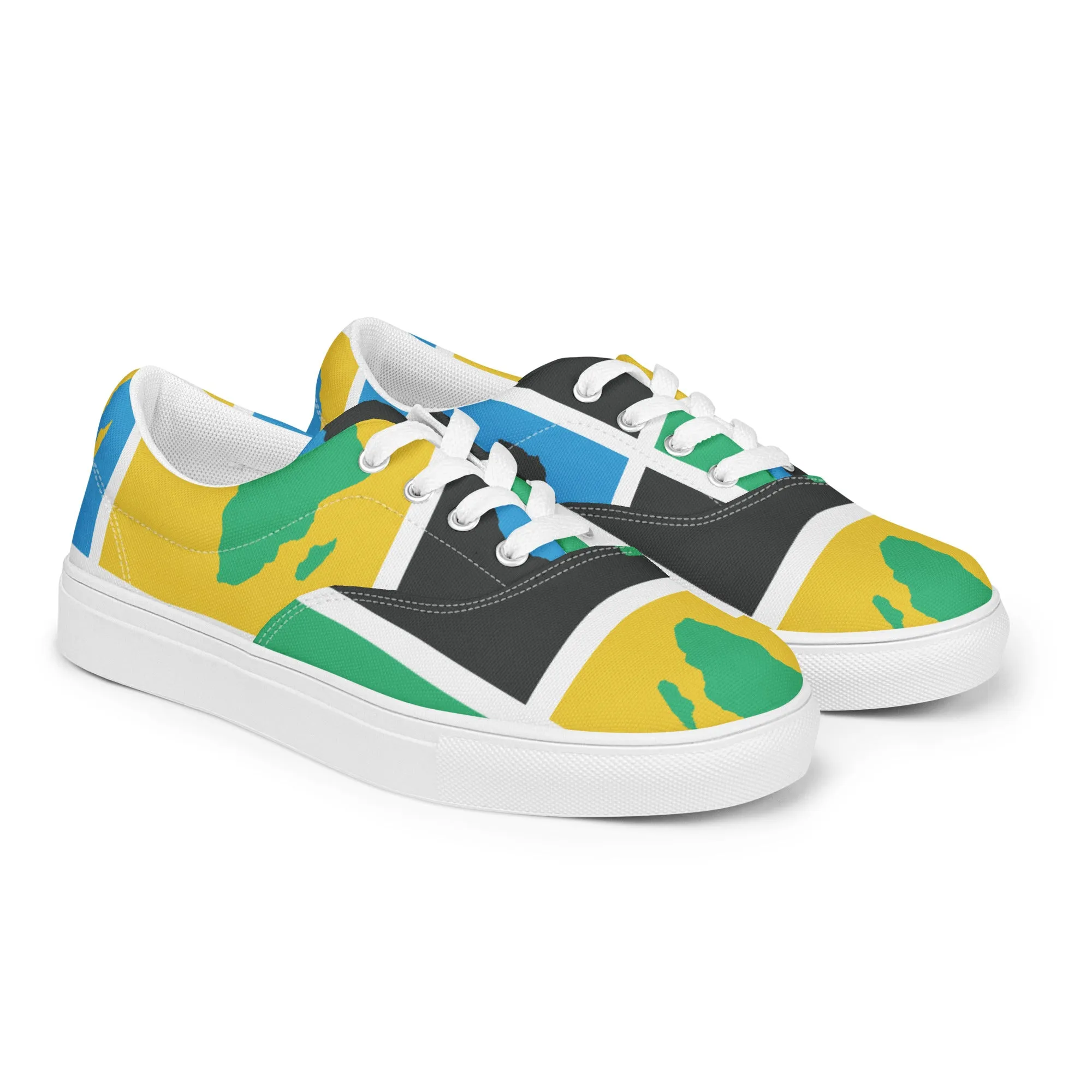 AFRICA WARHOL Men’s Lace-Up Canvas Shoes (Rwanda)