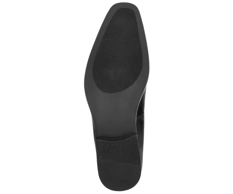 Amali Aller Black Men's Vegan Velvet Smoking Slippers