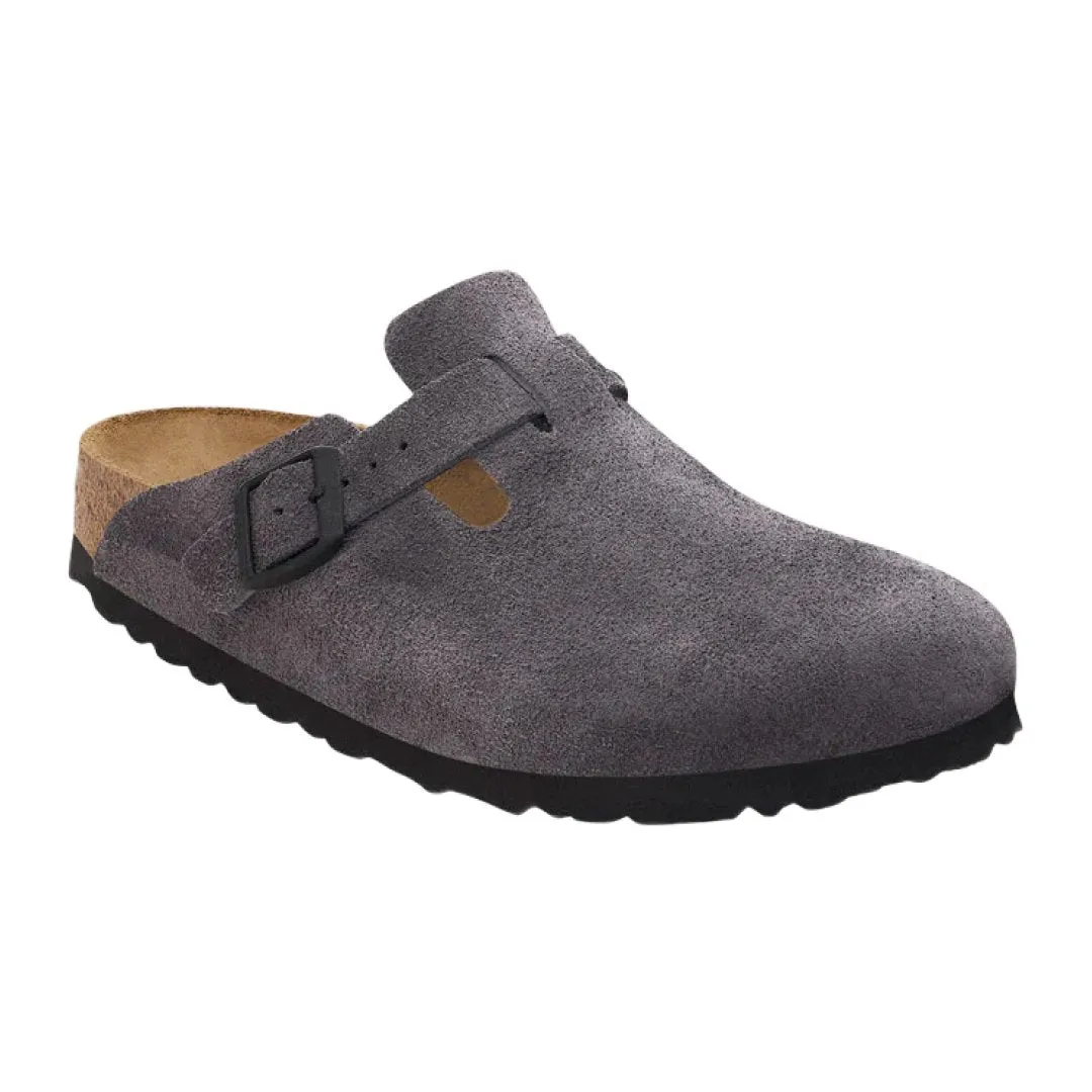Birkenstock Boston LEVE Velvet Grey Slippers