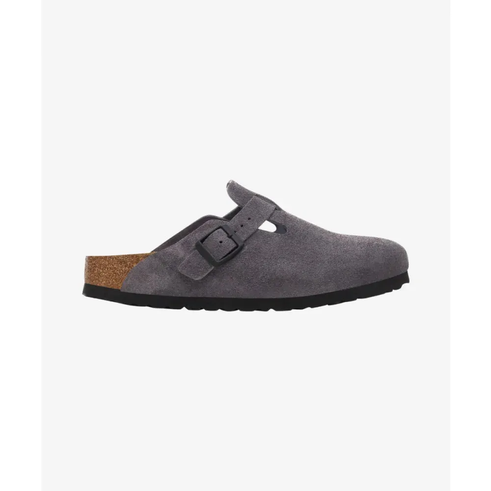 Birkenstock Boston LEVE Velvet Grey Slippers
