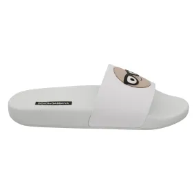 Dolce & Gabbana Chic White Slide Sandals - Luxury Summer Footwear