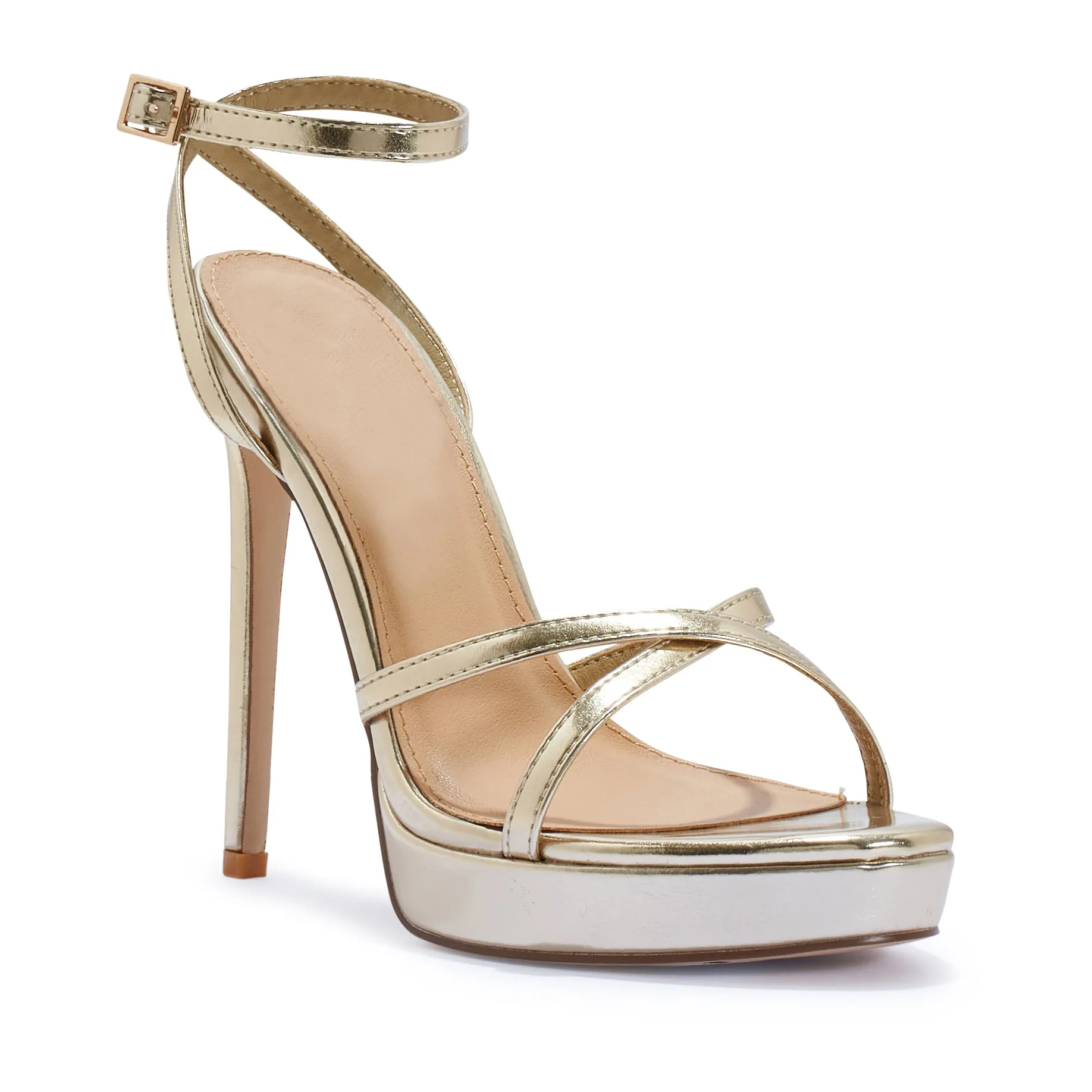 GINSENG2/B HIGH HEEL PLATFORM CROSS OVER SANDAL