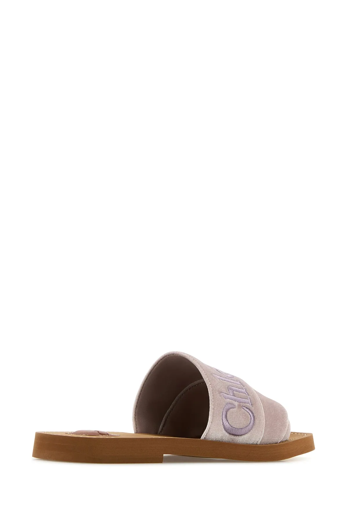 Ivory velvet Woody slippers