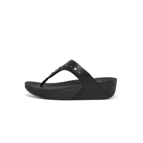 LULU Star-Stud Leather Toe-Post Sandals