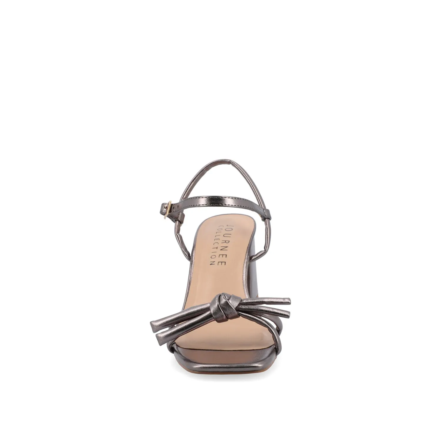 MERYL STRAPPY BLOCK HEELS IN FABRIC