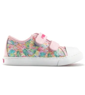 Pablosky Junior Girls Glitter Multicolour Canvas Shoe 973070