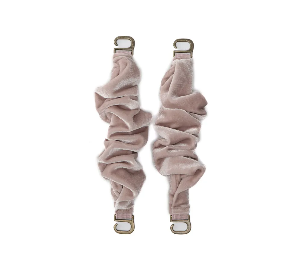 Slippers Removable Elastic Metal Connection Velvet Strap